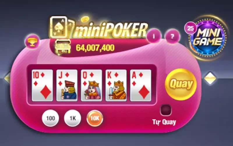 Nổ hũ Mini Poker là tự game ăn khách bậc nhất hiện nay